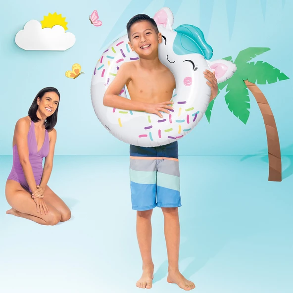 Çocuk Yüzme Simidi - Intex - Sevimli Kedi Figürlü - 76 cm (59266) - 4