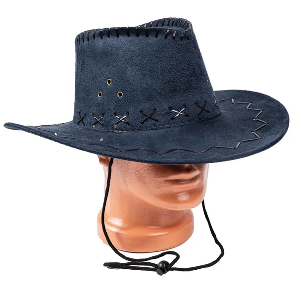 Kovboy Şapkası - Fötr Şapka - Lacivert - HG-200 - 4