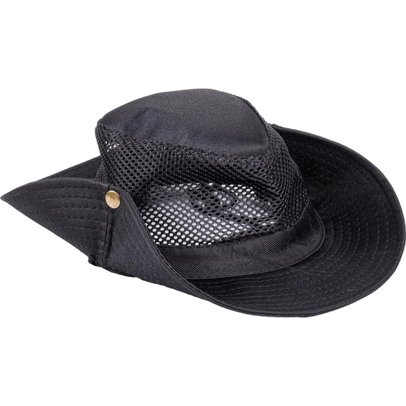 Fileli Outdoor Şapka - Balıkçı Şapka - Siyah - ART-7502 - 2