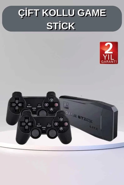 Game Stick 20000 Oyun Kablosuz Çift Kol Retro Oyunlar Game Stick Atari 2.4g 4K ürün görseli 1