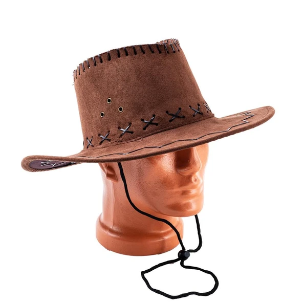 Kovboy Şapkası - Fötr Şapka - Açık Kahve - HG-200 - 2