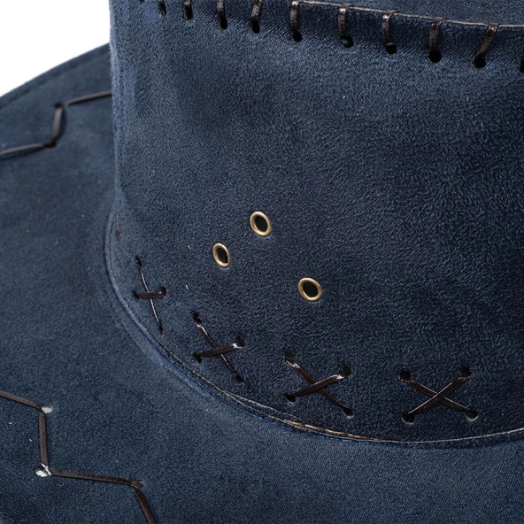 Kovboy Şapkası - Fötr Şapka - Lacivert - HG-200 - 3