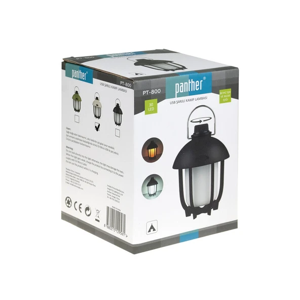Panther USB Şarjlı Kamp Lambası Krem - Resim 5