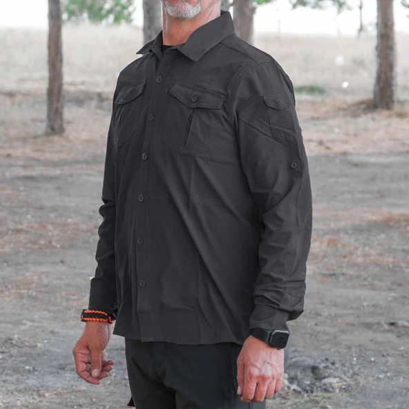Loç Outdoor Tactical Erkek Gömleği Siyah - 3