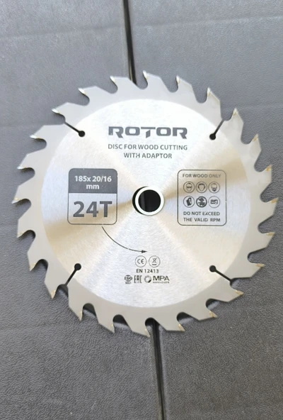 Ahşap kesme diski ROTOR 160*20/16 adaptörlü 24T - Resim 3