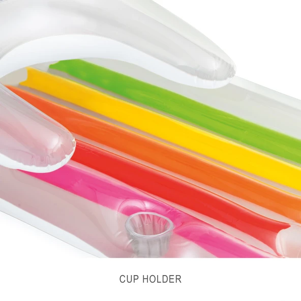 Şişme Havuz Deniz Yatağı - Sultan Yatağı - Bardaklıklı - Gümüş (58802EU) - 3