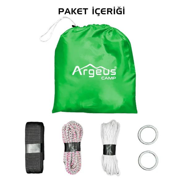 Argeus Cibinlikli Kamp Hamağı Yeşil - 5