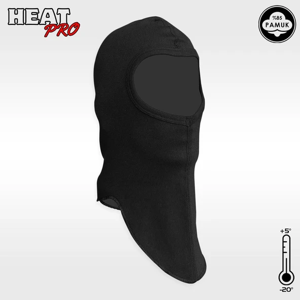 Çocuk Kar Maskesi - HeatPro - Siyah - Argeus - 1