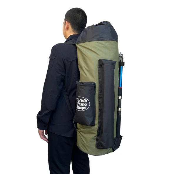 Euro Fish Kamış Çantası Boru Tipi Siyah-Haki 80 cm (38004) - 5