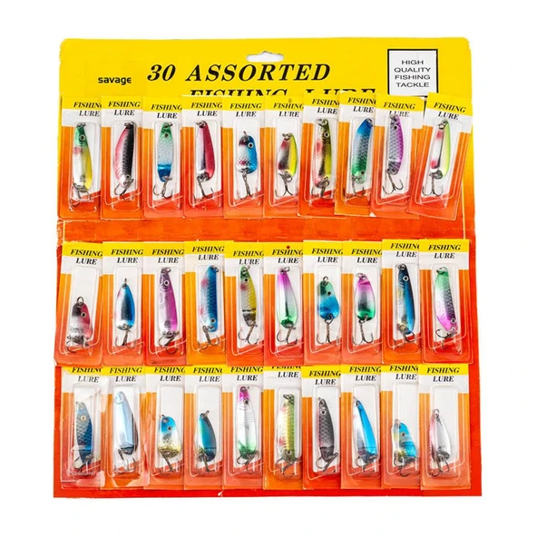 30'lu Olta Kaşığı Seti - Alabalık/Turna/Levrek - (SNK04-524) - 2