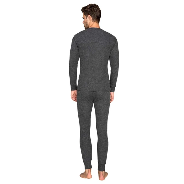 Yetişkin Termal İçlik Set - Thermoform - Soft Unisex - Antrasit - 2