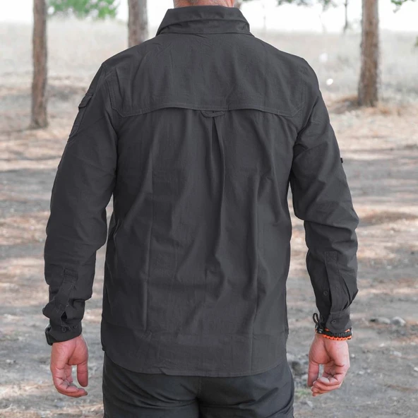 Loç Outdoor Tactical Erkek Gömleği Siyah - 4