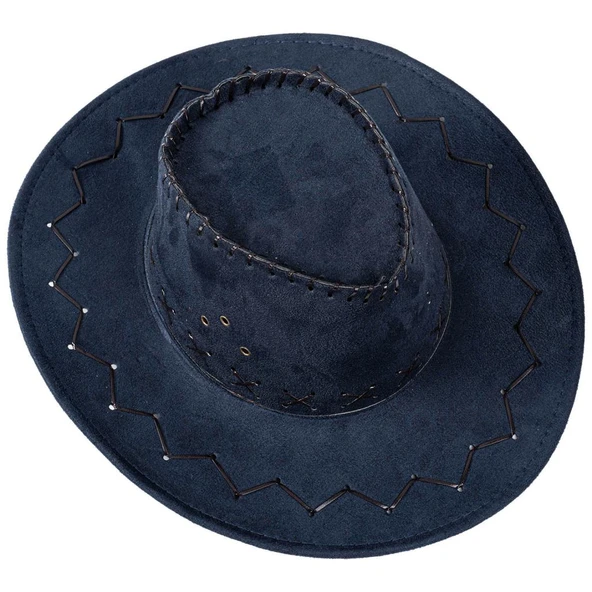 Kovboy Şapkası - Fötr Şapka - Lacivert - HG-200 - 2