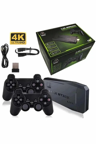 Game Stick 20000 Oyun Kablosuz Çift Kol Retro Oyunlar Game Stick Atari 2.4g 4K - Resim 2