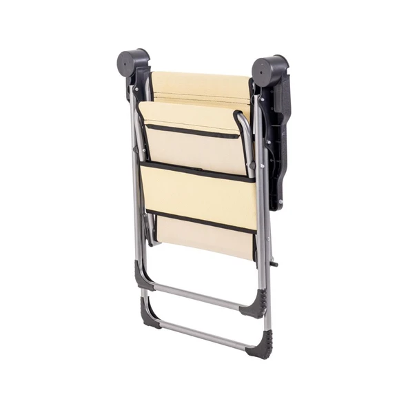 Katlanabilir Piknik ve Kamp Sandalyesi - Bardaklıklı - Rock - Buğday (A-24-R16)- 140KG Taşıma - 5