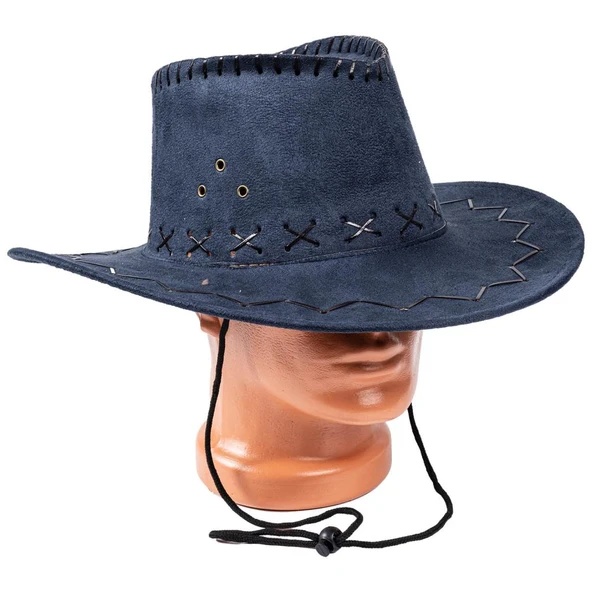 Kovboy Şapkası - Fötr Şapka - Petrol Mavisi - HG-200 - 4