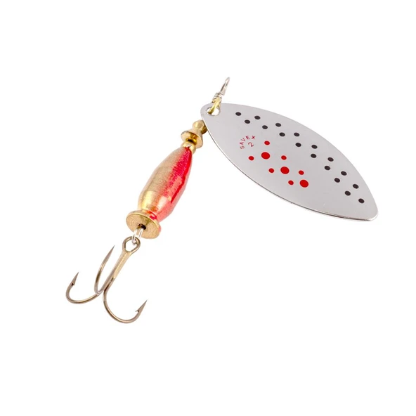 Turna Levrek Alabalık Döner Olta Kaşık - Alp Long - Ladybug/Gümüş - No:2/16GR