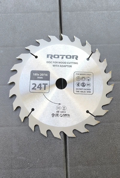 Ahşap kesme diski ROTOR 160*20/16 adaptörlü 24T - Resim 2