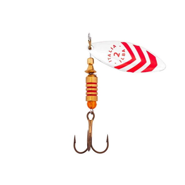 Alabalık Turna Döner Olta Kaşık - Ilba Sergente 60112 - Gümüş/Kırmızı - No:2 - Resim 2