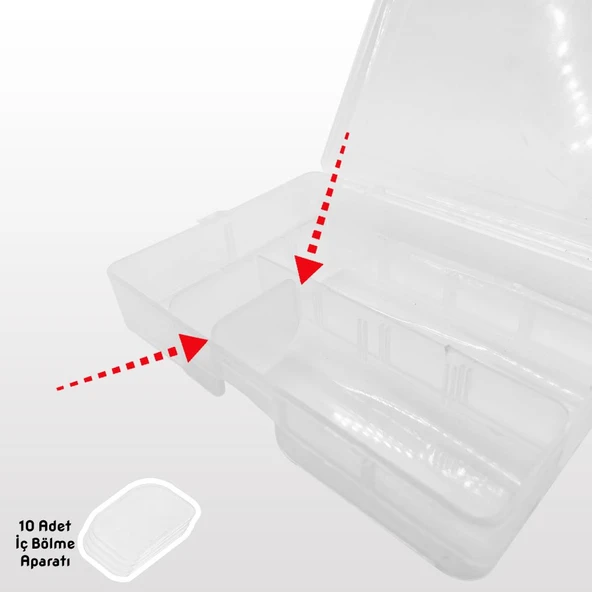 Fishack Balıkçı Silikon Yem ve Malzeme Kutusu (SH-010) - 4