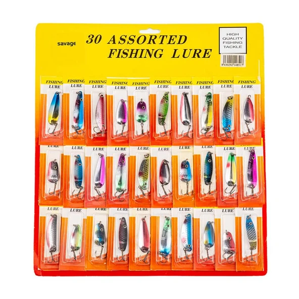 30'lu Olta Kaşığı Seti - Alabalık/Turna/Levrek - (SNK01-517) - Resim 2