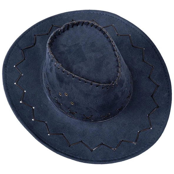 Kovboy Şapkası - Fötr Şapka - Petrol Mavisi - HG-200 - 2