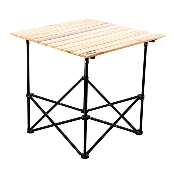 Katlanabilir Ahşap Kamp ve Piknik Masası XL - Akordion - (54026) - Taşıma Çantalı - Resim 2