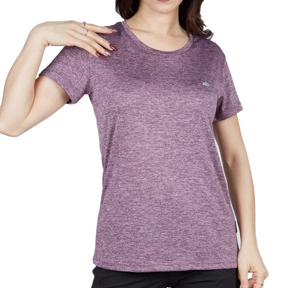 Spor Kadın Tişört - Terletmez Kumaş - Lumi - Eflatun