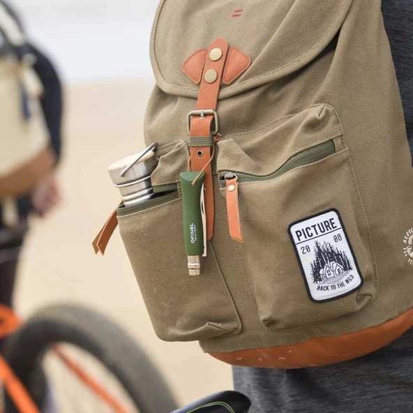 Katlanır Cep Çakısı - Opinel - Gürgen Ağacı Sap - Haki Çakı No:8 - 4