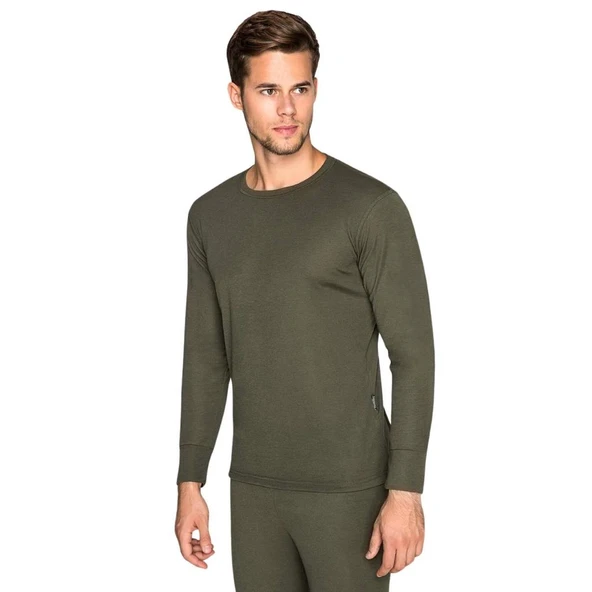 Yetişkin Termal İçlik - Thermoform - Active Ribana - Haki - 3