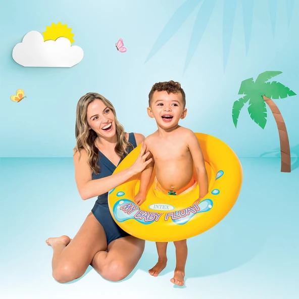 Oturaklı Bebek Flatöru - Intex - Sarı - 70 cm (56585) - 5