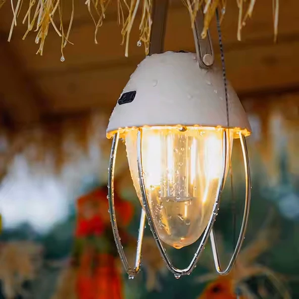 Panther USB Şarjlı Deri Askılı Kamp Lambası PTT-AYBK - Resim 4