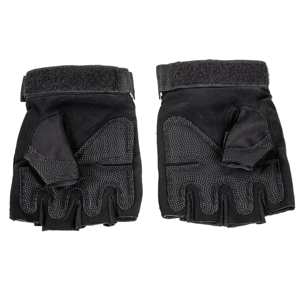 Parmaksız Kemik Taktikal Eldiven - Siyah - 1108 - Resim 5