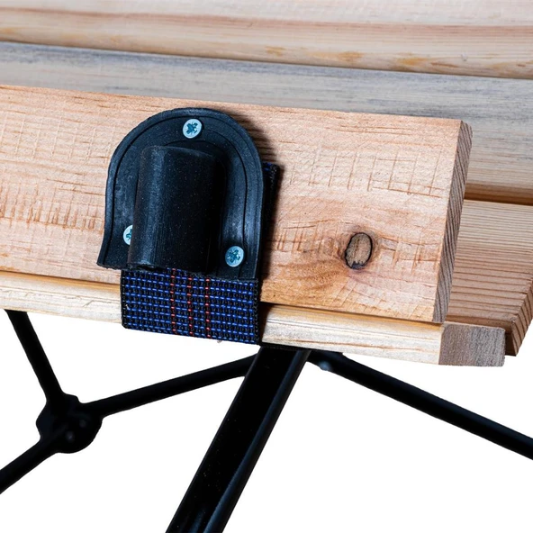 Katlanabilir Ahşap Kamp ve Piknik Masası XL - Akordion - (54026) - Taşıma Çantalı - Resim 5