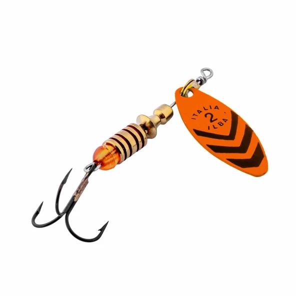 Alabalık Turna Döner Olta Kaşık - Ilba Sergente 58532 - Portakal/Siyah - No:2