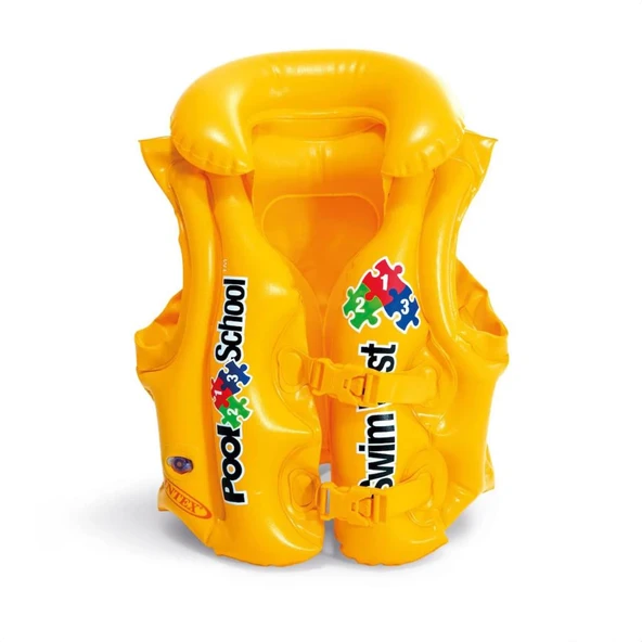 Çocuk Can Yeleği - Intex - Yakalı - Sarı (58660)