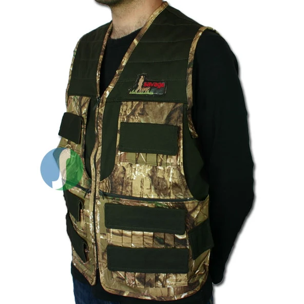 Savex Meşe Ağaç Desen Haki Yelek (27154) - 3