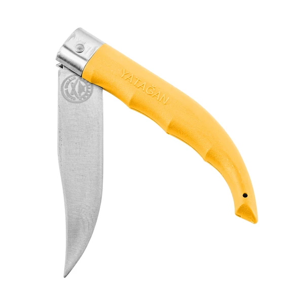 Katlanır Cep Çakısı - Yatağan - El Yapımı - Sarı - No:2 - 3