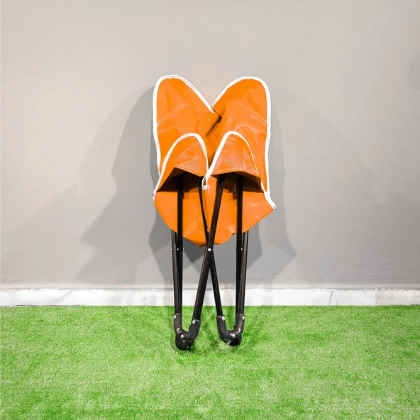 Argeus Butterfly Katlanabilir Kamp Sandalyesi Turuncu - 4