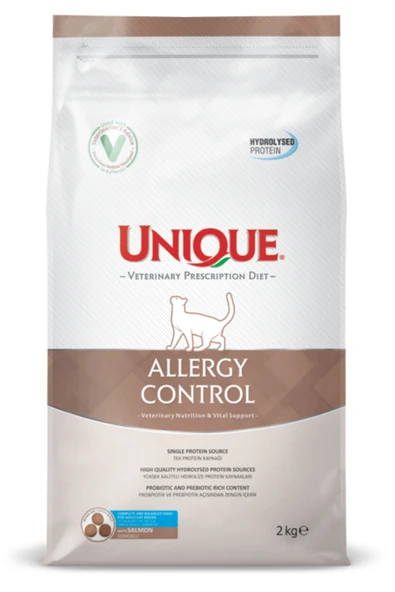 UNIQUE Allergy Control(somonlu) kuru kedi maması 2kg