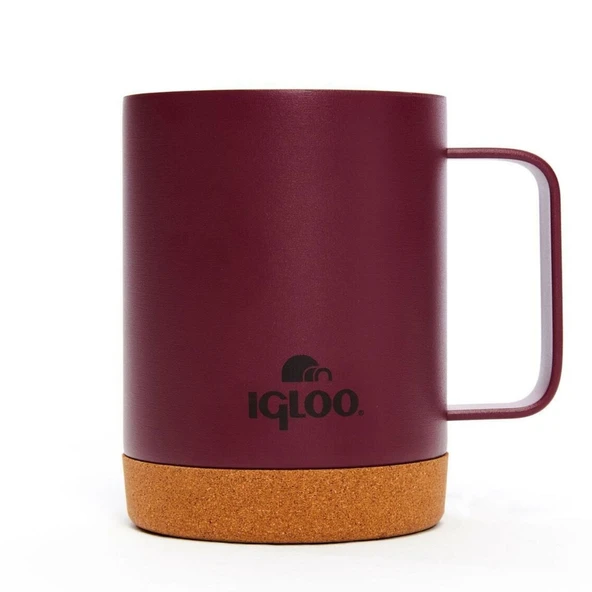 Çelik Mug Termos - Igloo - Cork - 350ml - Bordo - 205696 - 2
