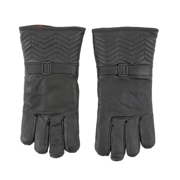 Erkek Deri Eldiven - İçi Peluşlu - Savex - Siyah - 137-F ürün görseli