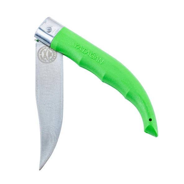 Katlanır Cep Çakısı - Yatağan - El Yapımı - Yeşil - No:2 - 3