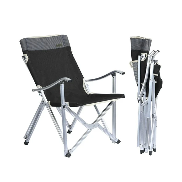 Katlanır Kamp Piknik Sandalyesi - Madfox Dachuan - Siyah - 547213 - Taşıma Çantalı - Resim 2