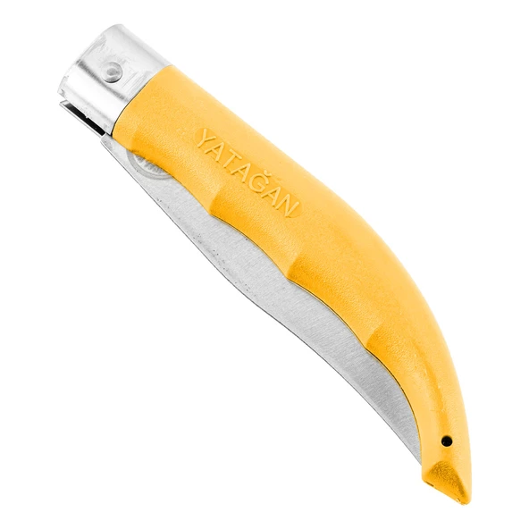 Katlanır Cep Çakısı - Yatağan - El Yapımı - Sarı - No:2 - 4