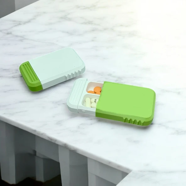 Cep İlaç Kutusu 4 Bölmeli 2 Adet - 2