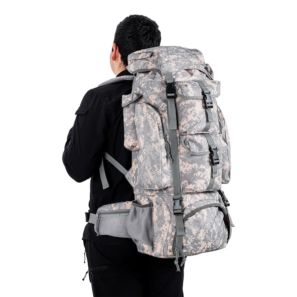 Outdoor Sırt Çantası - Savage Ventura - 110 LT. - Gri Dijital Kamuflaj - HH05328 - 5