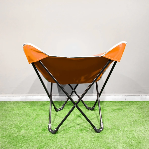 Argeus Butterfly Katlanabilir Kamp Sandalyesi Turuncu - 3