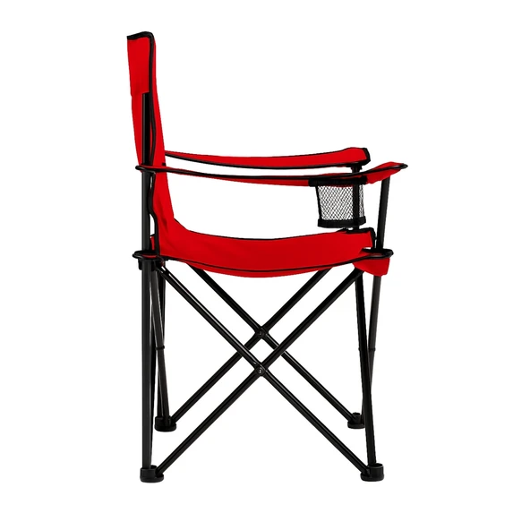 Katlanır Kamp Piknik Sandalyesi - Bardaklıklı - (DY.001) - Kırmızı - Taşıma Çantalı - 3