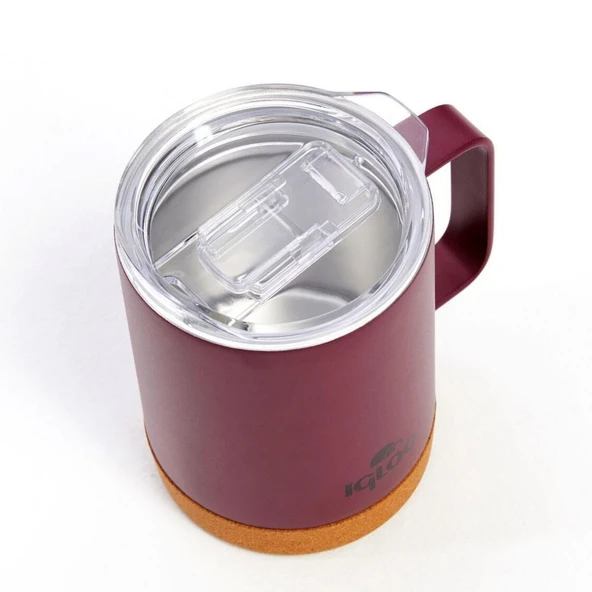 Çelik Mug Termos - Igloo - Cork - 350ml - Bordo - 205696 - 3